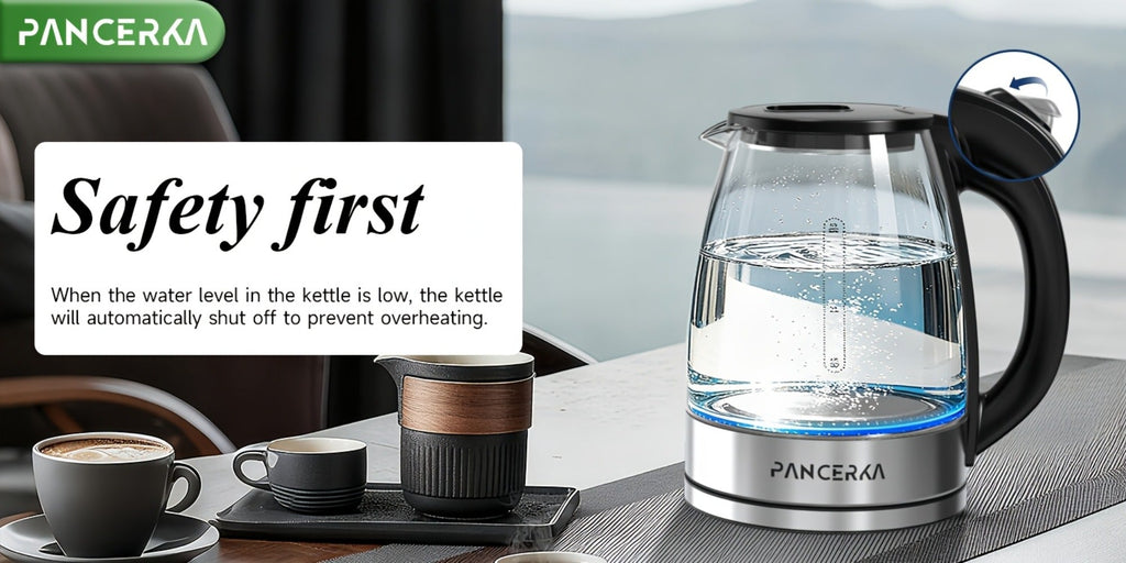 Electric Kettle 1000W BPA Free Auto Shut-Off Stainless Steel Fast Boiling Hot Water Kettle 1.7L Cordless Tea Kettle with Filter Boil-Dry Protection Black