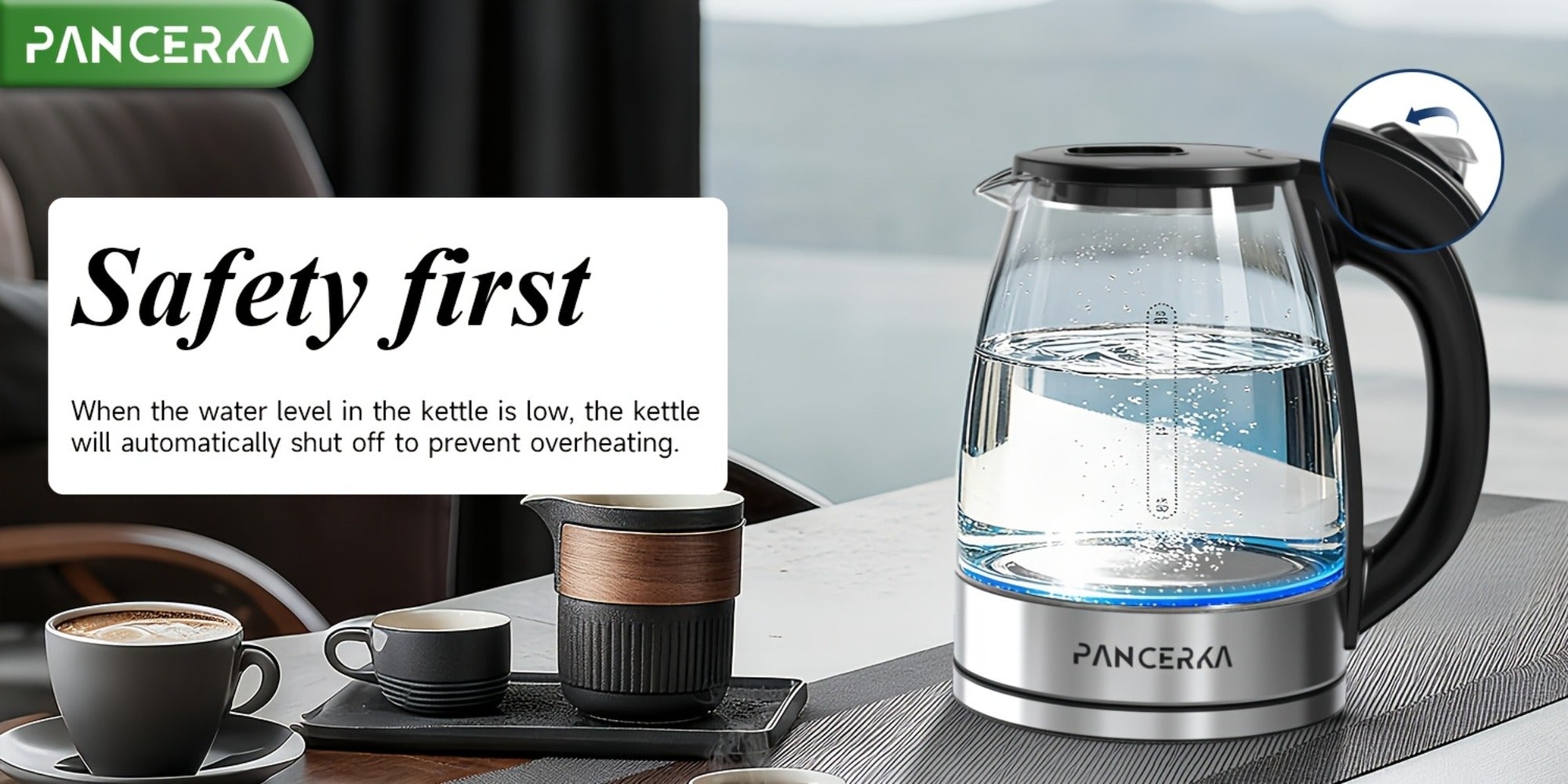 Electric Kettle 1000W BPA Free Auto Shut-Off Stainless Steel Fast Boiling Hot Water Kettle 1.7L Cordless Tea Kettle with Filter Boil-Dry Protection Black