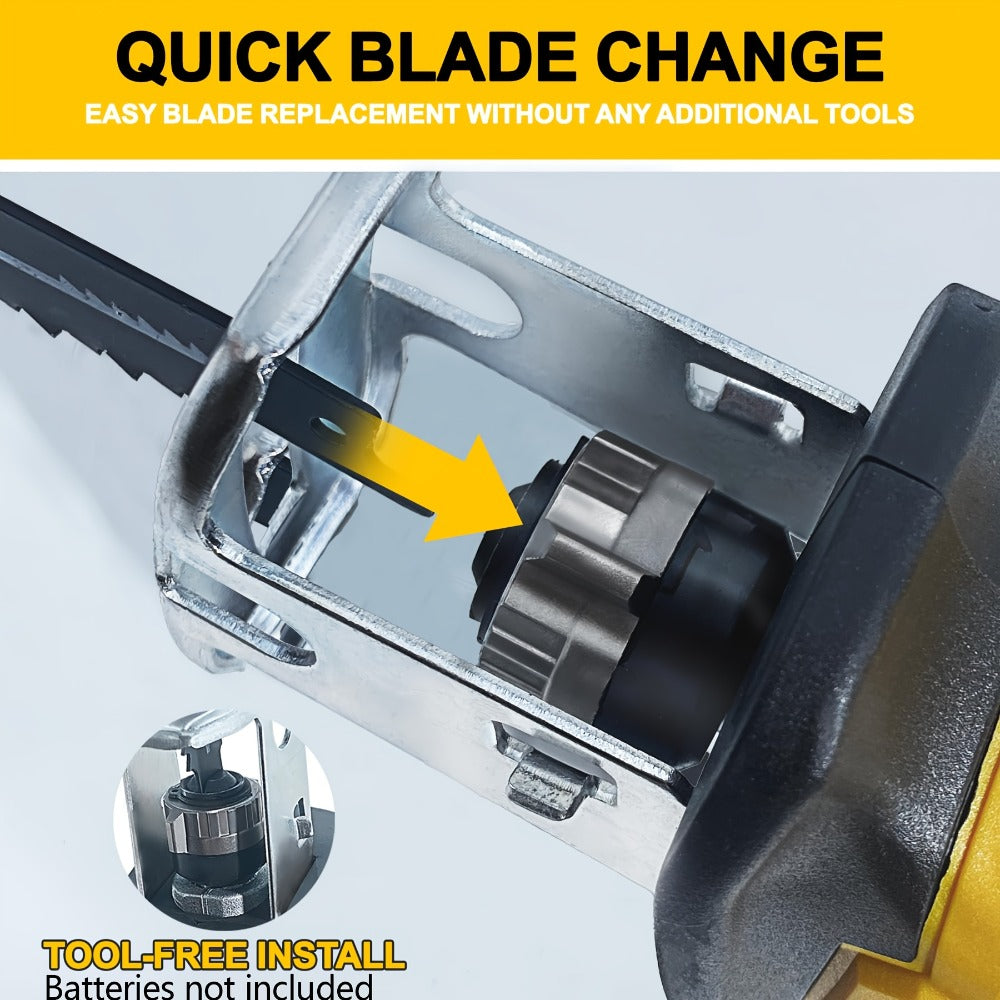 Reciprocating Saw Brushless Cordless for DeWalt 20V Battery ¨C 0-3500 SPM Variable Speed, Tool-Free Blade Change, 4 Saw Blades Included, for Wood, Metal & PVC Cutting (Battery Not Included)