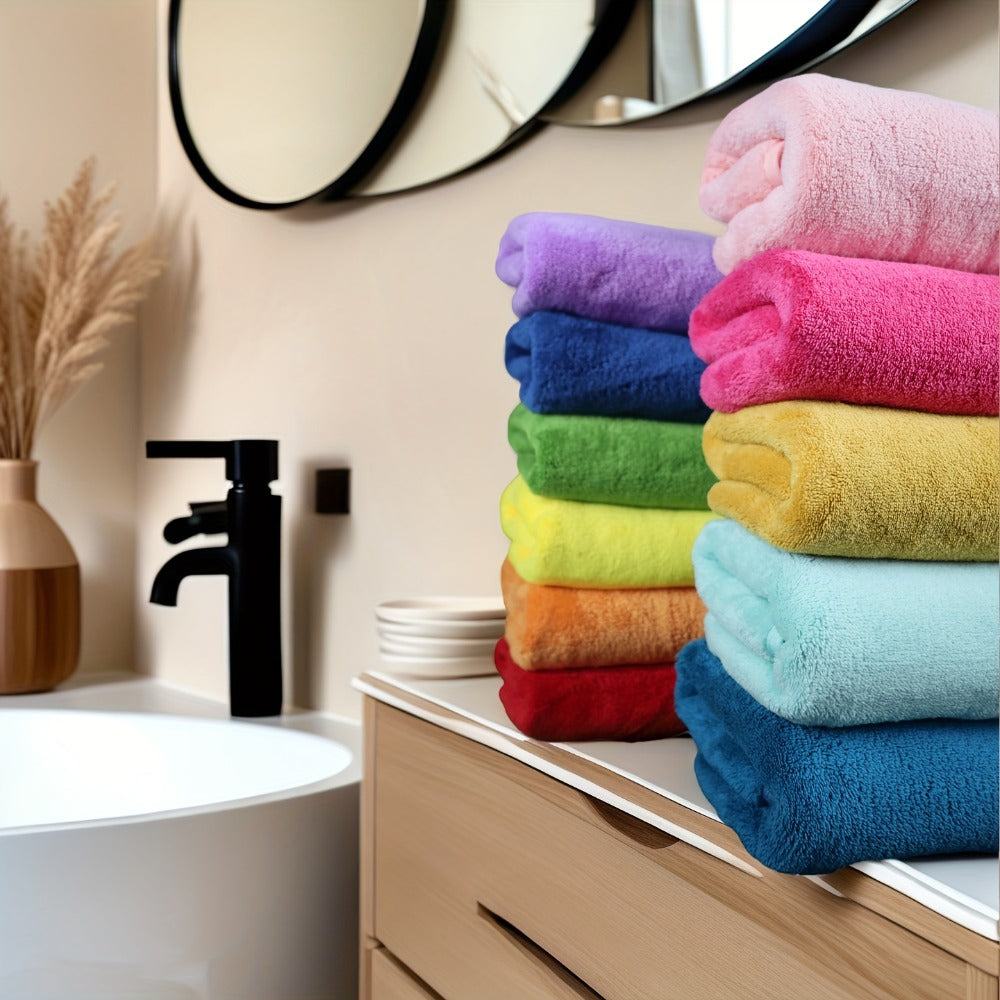 Coral Velvet Bath Towel Set 18pcs ¨C 4 Bath Towels 4 Hand Towels 10 Washcloths Hotel Quality Soft Absorbent