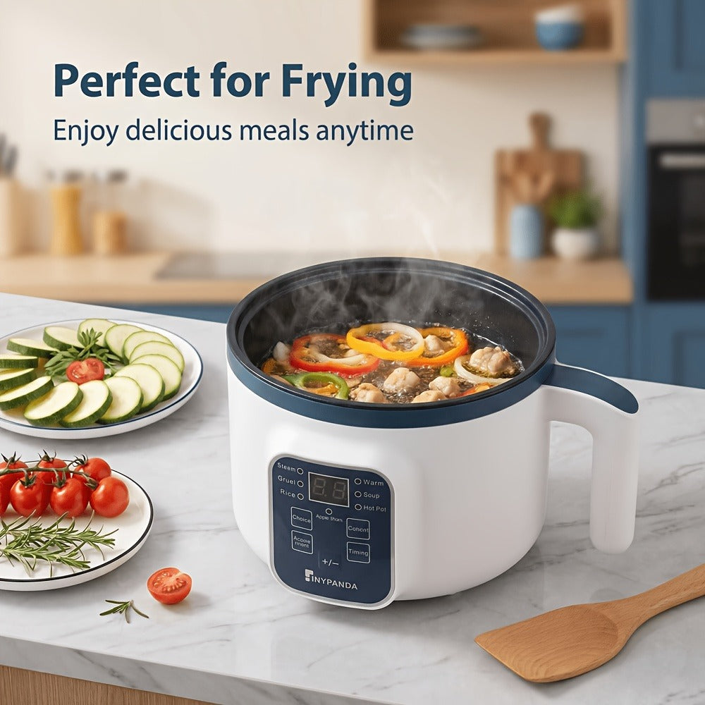 Electric Hot Pot 1.7L Multifunctional | 6 Cooking Modes Steam & Cook Non-Stick Mini Electric Cooker with Overheat & Dry Protection for 1-2 People ¨C Rice, Soup, Noodles & More, Single & Double Layer