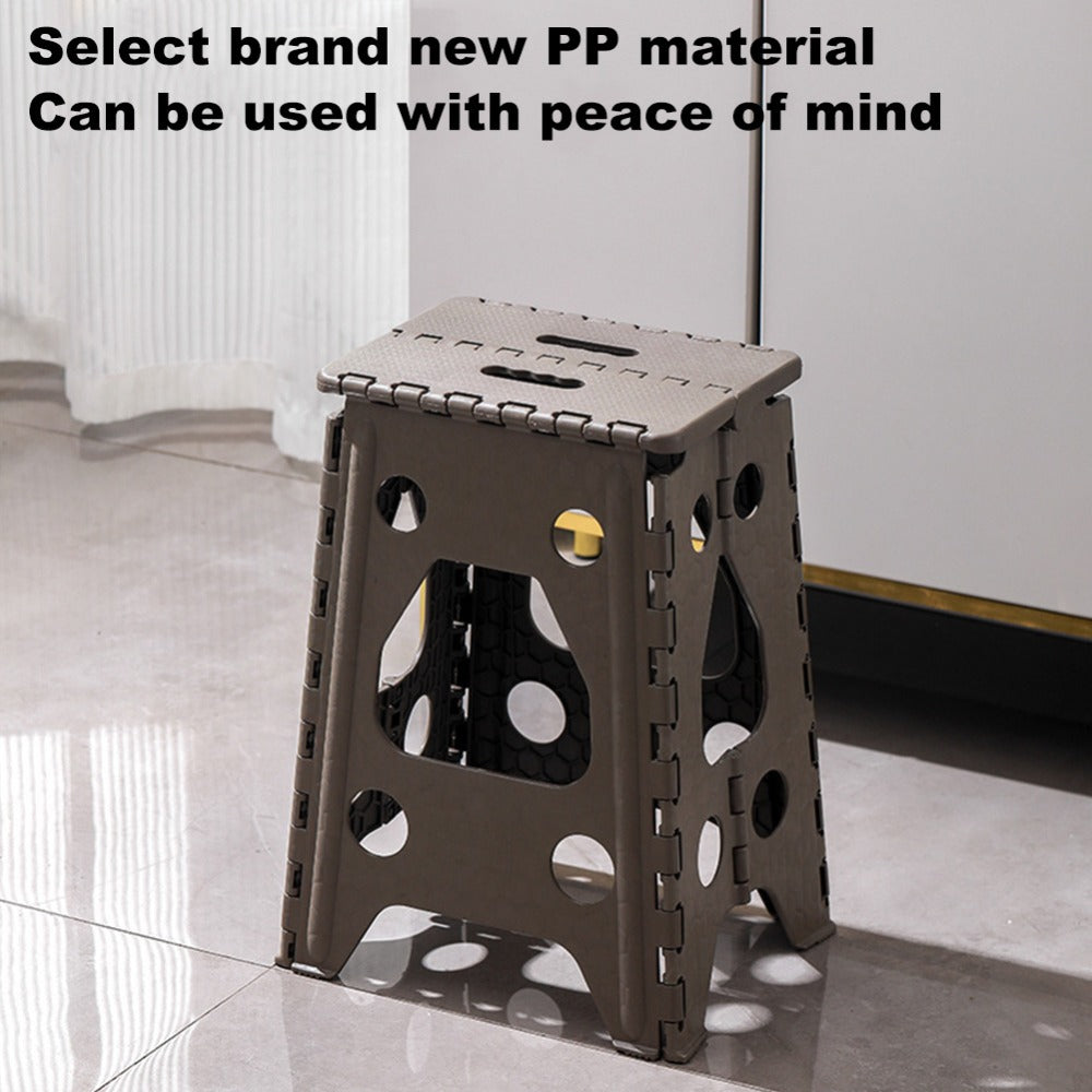 Folding Step Stool 19 Inch Heavy Duty 400 LBS Non-Slip with Handle Portable Foldable Step Ladder for Kitchen Camping Bathroom Bedroom Adults Seniors White Blue Grey