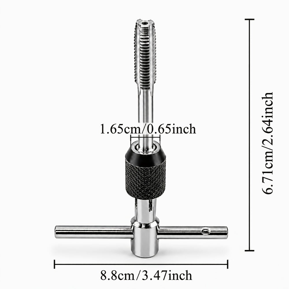 Tap and Die Set Metric ¨C 12-Piece & 40-Piece M3-M12 Thread Plug Straight Taper with Pitch Calipers & Wrench, Internal & External Threading Tool Kit for Metal, DIY & Home Repair