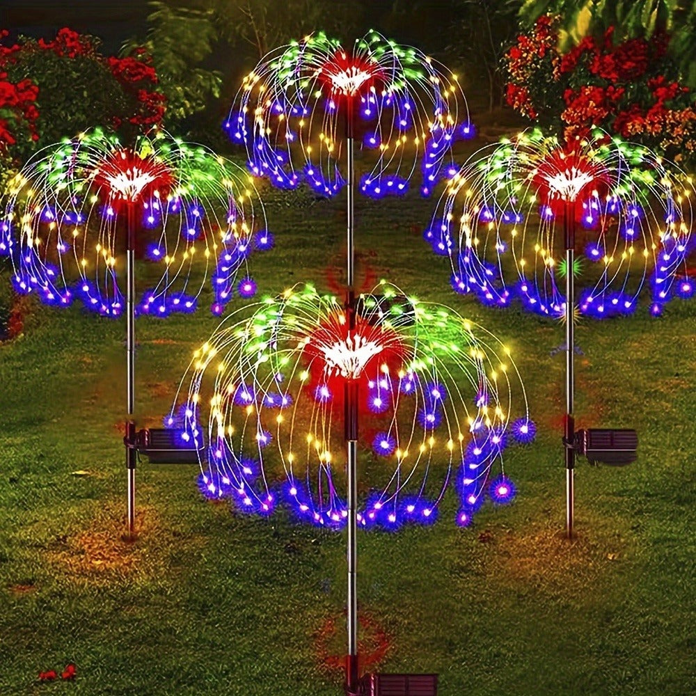Solar Fireworks Lights Outdoor ¨C 60 to 420 LED Solar Garden Fairy Lights with 8 Modes, Waterproof Copper Wire Sparkler Lights for Garden, Patio, Yard, Pathway & Holiday Decoration