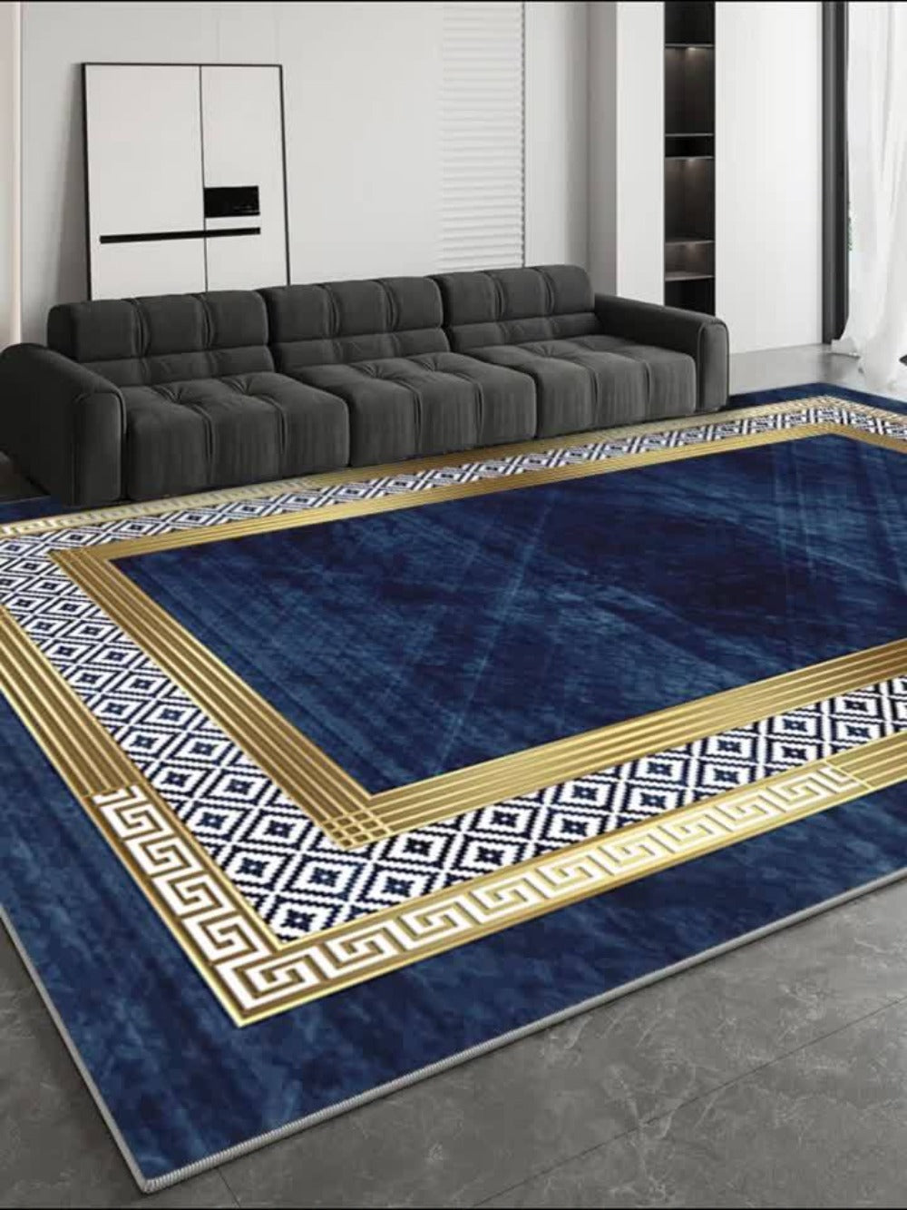 Red Imitation Cashmere Anti-Slip Washable Area Rug for Living Room Bedroom Dining Room Home Office Outdoor