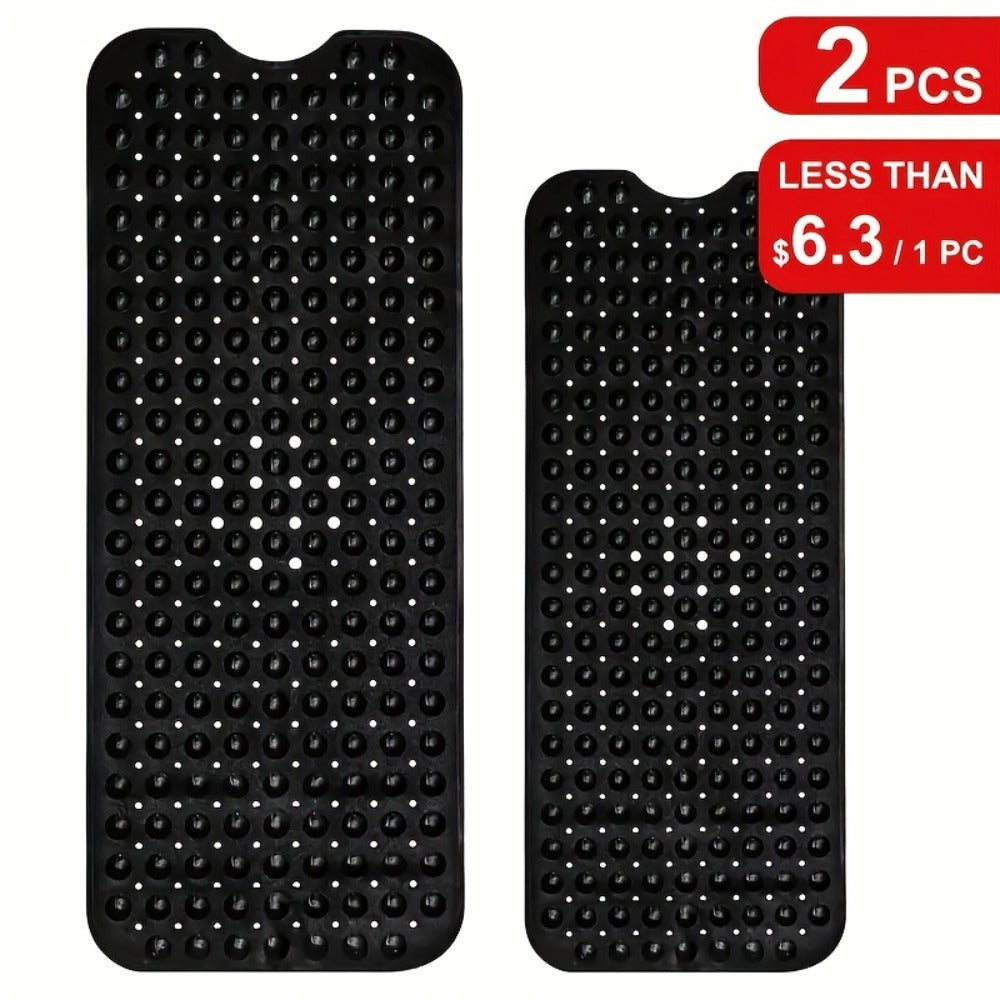 Non-Slip Bath Mat with Suction Cups Machine Washable Quick-Dry Shower Mat with Drain Holes Bathtub Mat for Bathroom Tub Safety Comfort Wet Area Protection Textured Surface