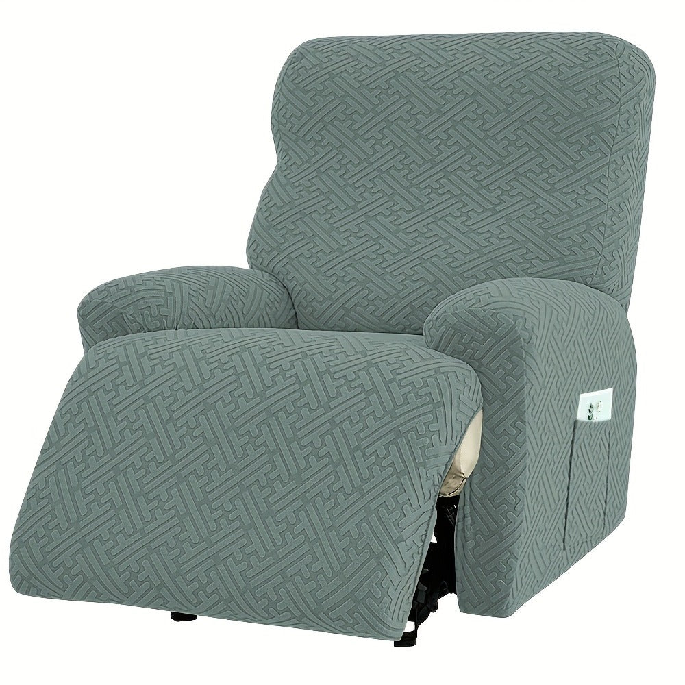 Stretch Recliner Slipcover with Pocket | All-Season 95% Polyester Spandex, All-in-One Recliner Chair Cover, Removable Washable Soft, Living Room Home Decor, 9 Colors