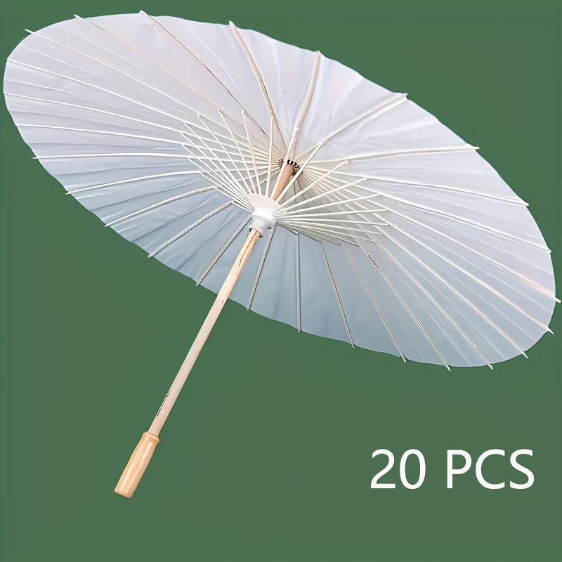 White Paper Parasol Umbrella 23¡± ¨C Wedding, Party & Photography Photobooth Props (10 or 20 PCS)