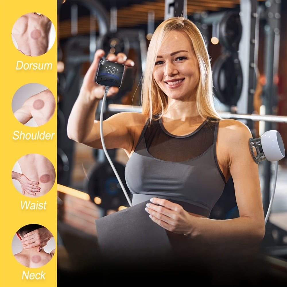 Electric Cupping Massage Device with Remote Control ¨C Neck Back Waist Shoulder Massager, 3 Modes, Hot Compress Therapy, Deep Tissue Relief