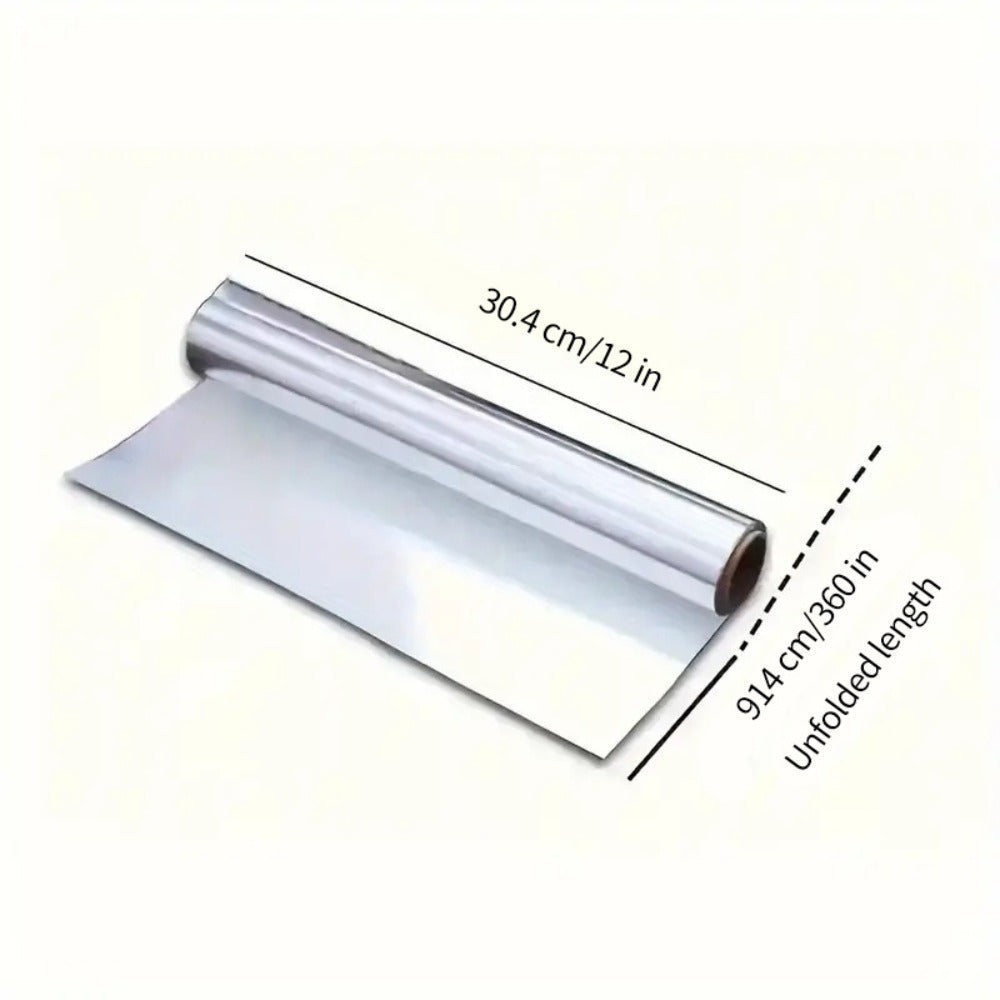 Aluminum Foil Roll 12 Inch Wide for Restaurant Food Wrapping Burritos Hot Dogs Sandwiches 60-240 SqFt