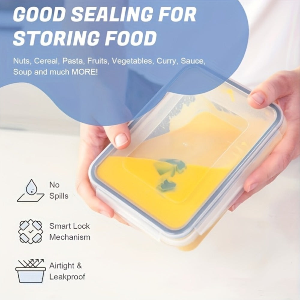 Food Storage Containers Set with Lids 48-Piece | Leak-Proof Stackable Plastic Meal Prep Containers for Kitchen Pantry Refrigerator Freezer Microwave Safe with Labels