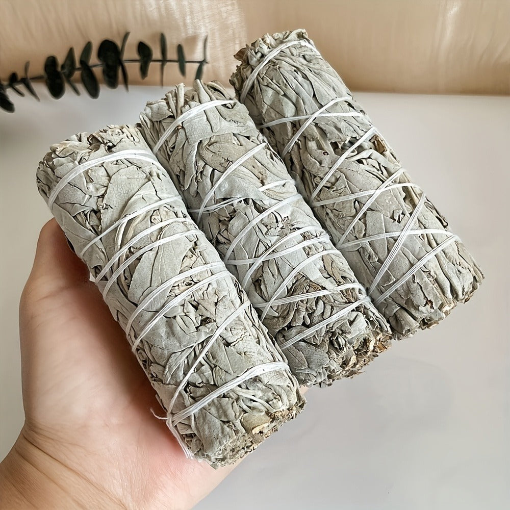 Smudge Sticks Gift Set - White Sage, Lavender & Palo Santo Hand-Tied Cleansing Bundle for Meditation, Spiritual Practice & Mindfulness - Natural Aromatherapy Incense Kit