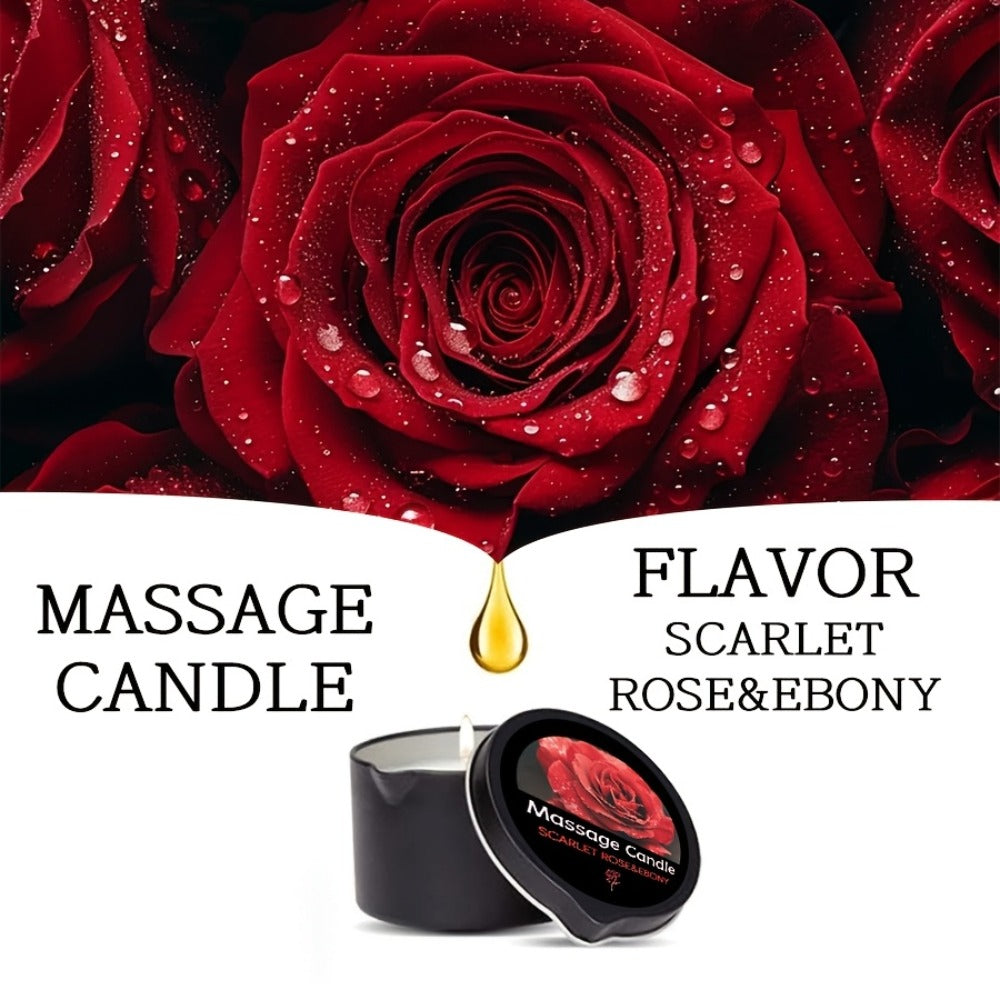 Massage Oil Candle 2-in-1 Soy Wax Scented Candle with Essential Oil Warm Moisturizing Body Lotion 20+ Scents Spa Pedicure Nail Salon Wedding Valentine Gift for Women