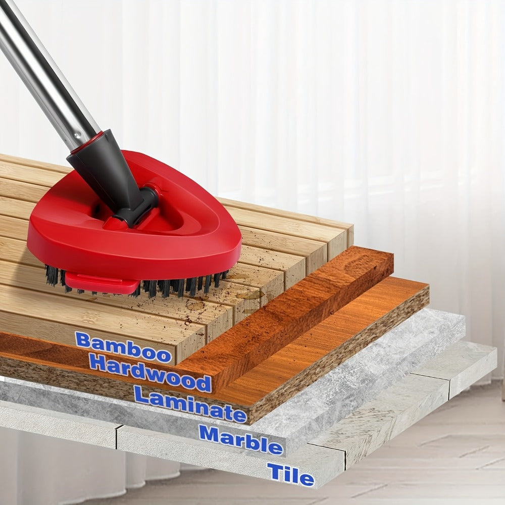 Spin Mop Replacement Heads 6 Pack with Scrub Brush & Base ¨C Microfiber Mop Heads Refills Machine Washable Deep Cleaning Floor Mop Pads for Spin Mop Bucket System Home Kitchen Hardwood Tile