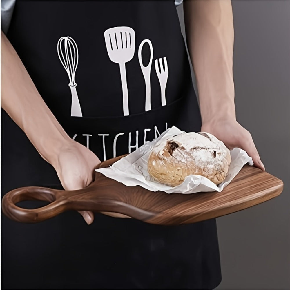 Acacia Wood Cutting Board Set 2-Piece Extra Thick Wooden Chopping Board with Non-Slip Handle for Meat Bread Cheese Reversible Kitchen Board Gift Set