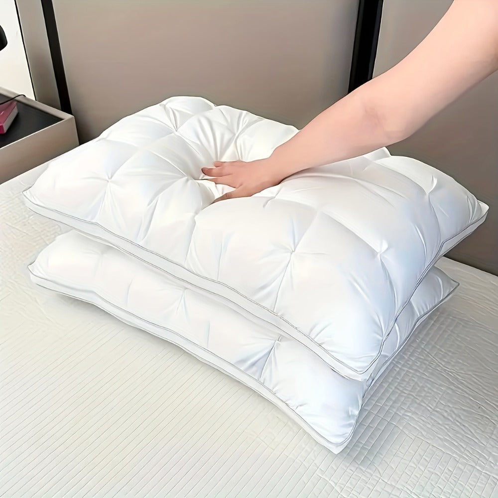 Hotel Quality Bed Pillows Ultra Soft Polyester Fill for Side Back Stomach Sleepers Machine Washable Luxury Sleep Pillow Set