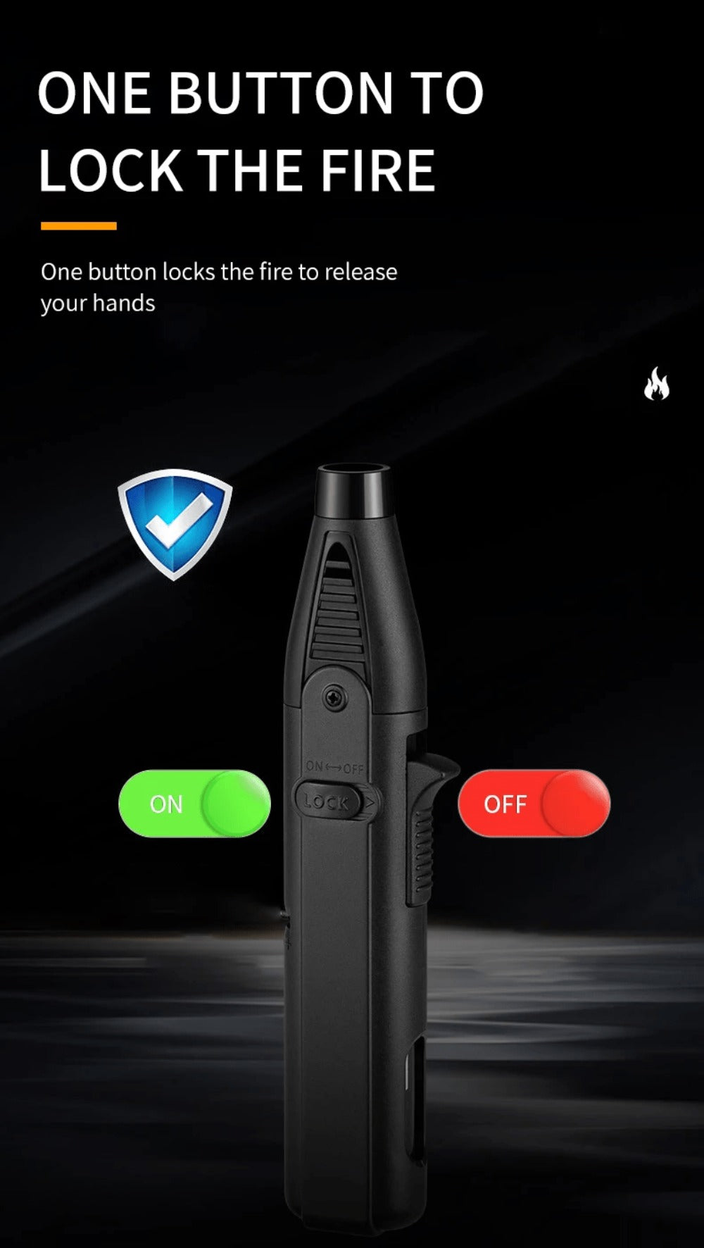 Windproof Torch Lighter 5 Pack Outdoor Butane Gas Lighter Set 1300 1800 Degree Blue Flame Safety Lock Gift Box Camping BBQ Candle Fireplace Butane Not Included