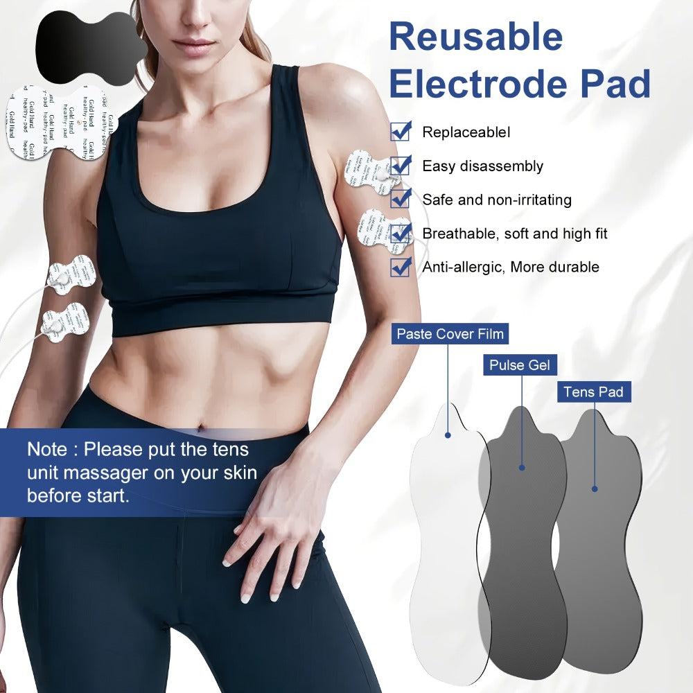 TENS Unit Muscle Stimulator for Pain Relief Digital EMS Therapy Device for Back Neck Hip Nerve Pain Arthritis Tendonitis Stiffness Recovery Post-Workout Relaxation with Accessories 6-Mode and 8-Mode