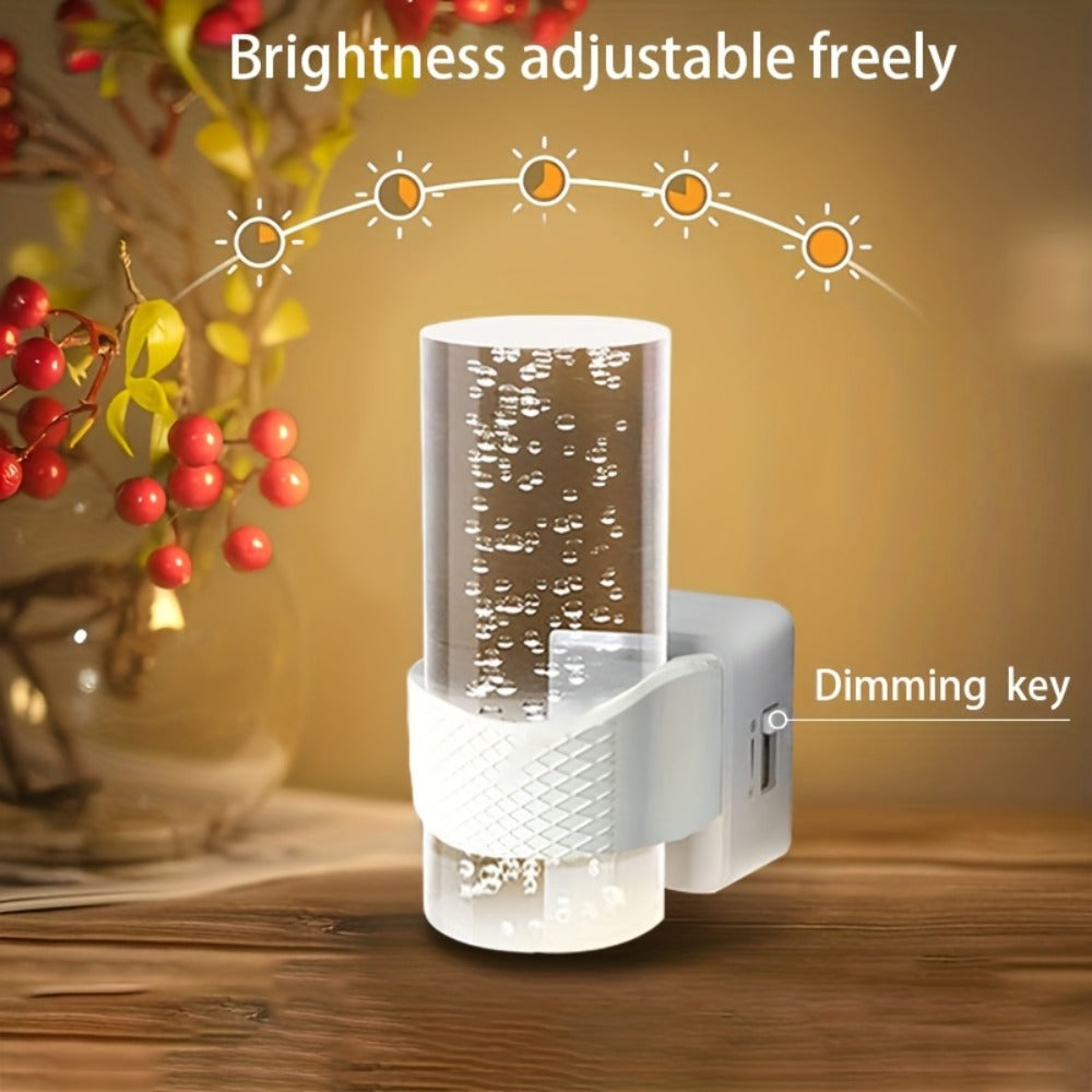 LED Plug-In Night Light with Dimmable 3000K Warm Light & Auto Sensor, 2 Pack for Hallway Bedroom