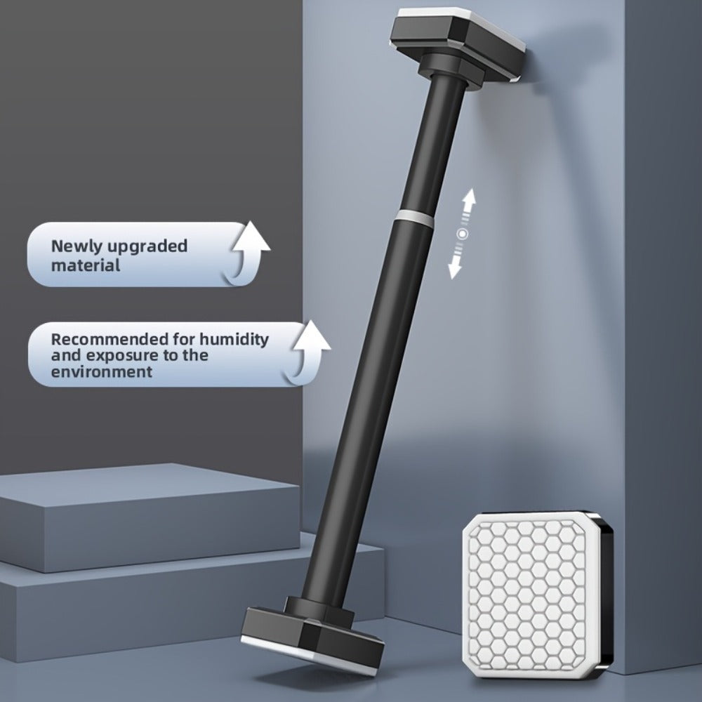 Tension Curtain Rod No Drill Telescopic Shower Bathroom Towel Rack Adjustable Hanging Rod Balcony Coat Hanger Drying Rod
