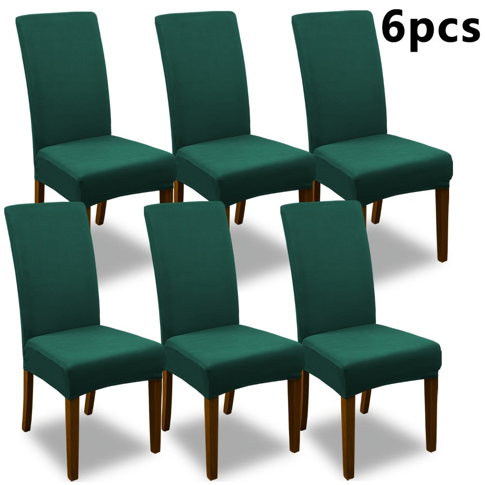 Stretch Dining Chair Covers Set | Elastic Jacquard Slipcovers for Dining Room Kitchen Wedding Office, 4pcs or 6pcs, 9 Colors, Washable Furniture Protector