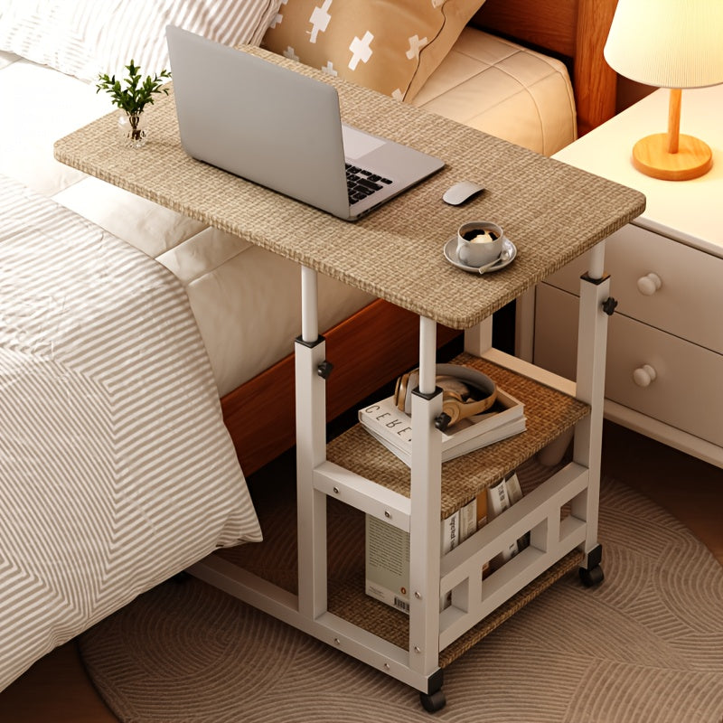 Overbed Table with Casters Adjustable Height ¨C Bedside Nursing Table for Hospital & Home Care, Rolling Laptop Desk for Elderly & Patients, Meal Tray Stand, Multiple Colors