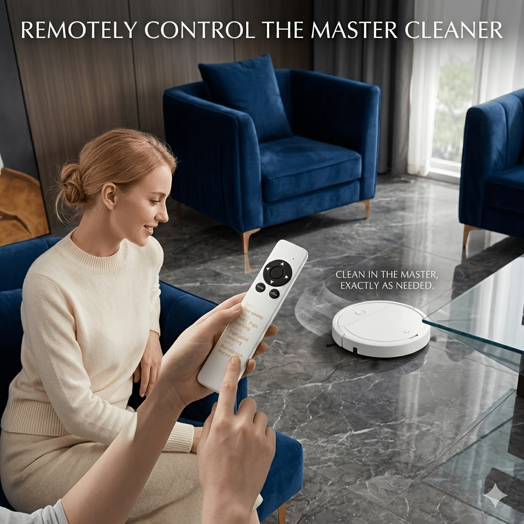2000Pa Robot Vacuum Cleaner 150-Min Battery ¨C Multifunctional Auto Floor Cleaner for Pet Hair, Dust & Paper Debris, Smart Robotic Vacuum for Hardwood, Tile & Carpet, Black & White