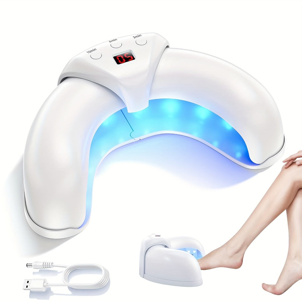 Nail Fungus Laser Treatment Device FDA Cleared - Blue Light 470nm & Infrared 910nm, 3/5/10 Min Timer, Toenail Fingernail Onychomycosis Cleaner Therapy Tool