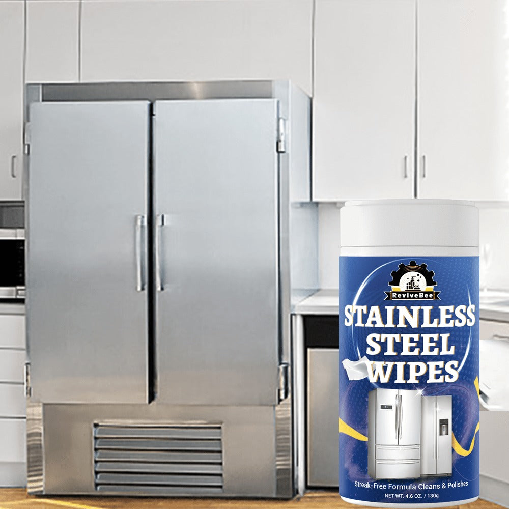 Stainless Steel Cleaning Wipes Kitchen 1 or 2 Barrel - Gentle Formula Safe for Hands, Quick Deep Cleaning of Stainless Steel Appliances Surfaces Sinks & Cookware, Streak-Free Kitchen Cleaning Wipes