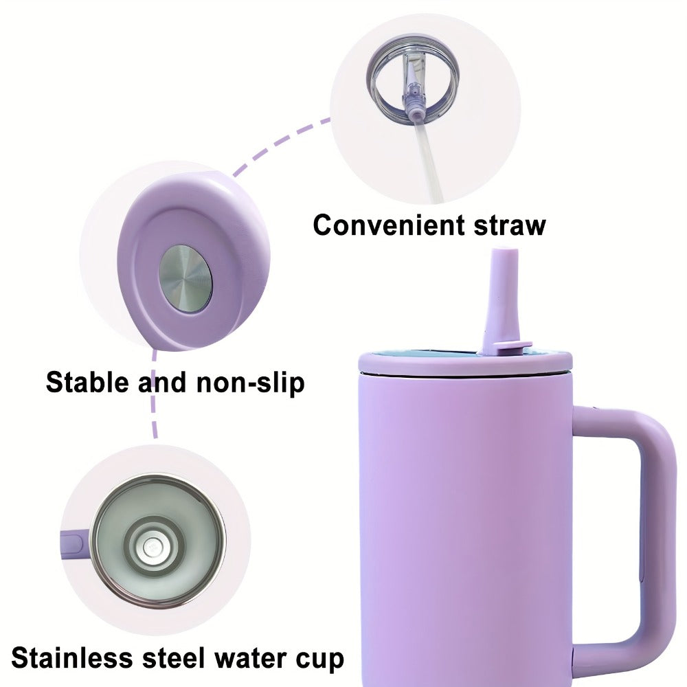 Stainless Steel Insulated Tumbler 40oz with Lid and Foldable Straw - Double Wall Vacuum Keeps Hot 12H Cold 24H, Travel Coffee Cup for Home Office Car and Outdoor, Available in 6 Colors, Great Gift for Men and Women