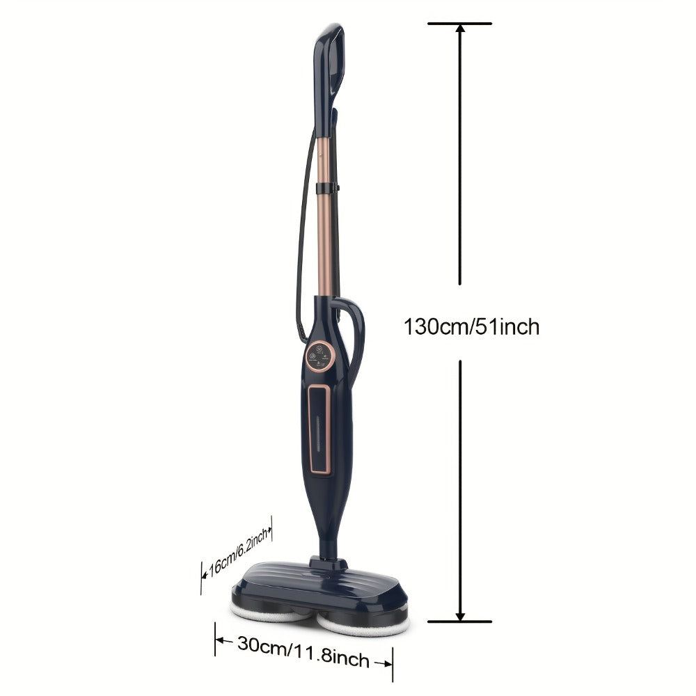 Steam Mop 10-in-1 Spinning Rotating Mop Pads with Steam Blaster Technology - 3 Steam Modes, LED Headlights, Lightweight Spin Mop for Hard Floor, Laminate & Marble, Washable Pads, VM6 Pro Series