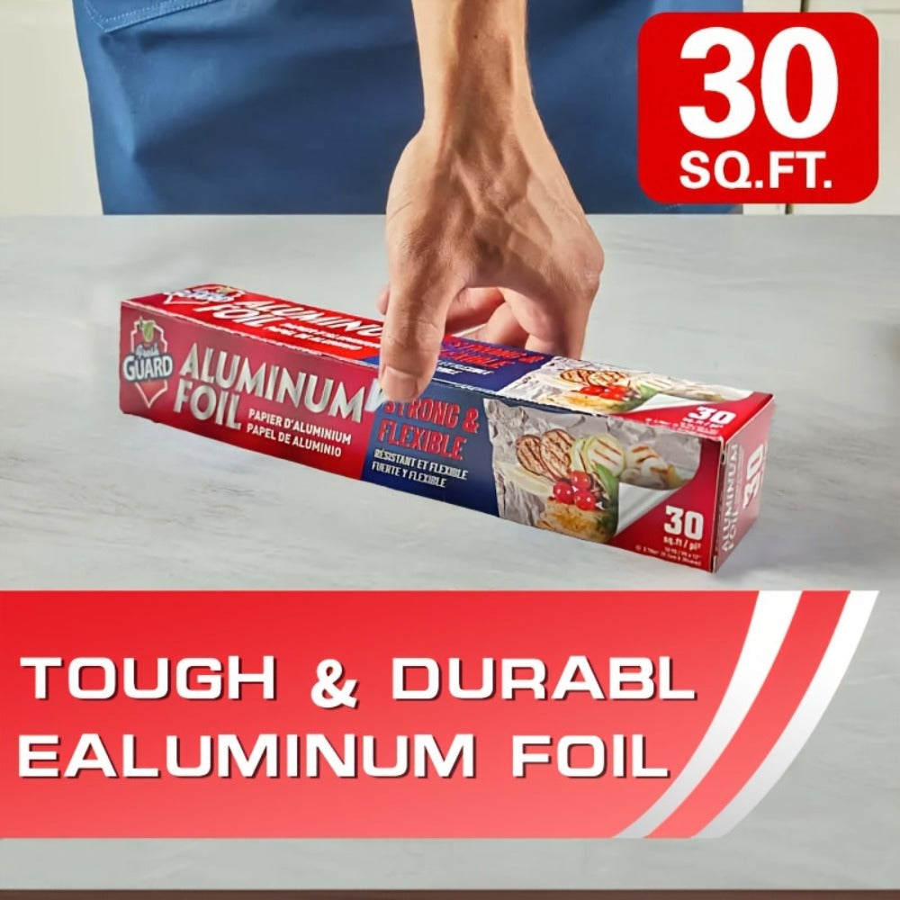 Heavy Duty Aluminum Foil Roll 12 Inch Wide Restaurant Grade ¨C Food Safe Disposable Wrapping for Burritos, Hot Dogs & Sandwiches | Pack of 2 (300 Sq Ft) or Pack of 3 (225 Sq Ft) for Food Service & Catering