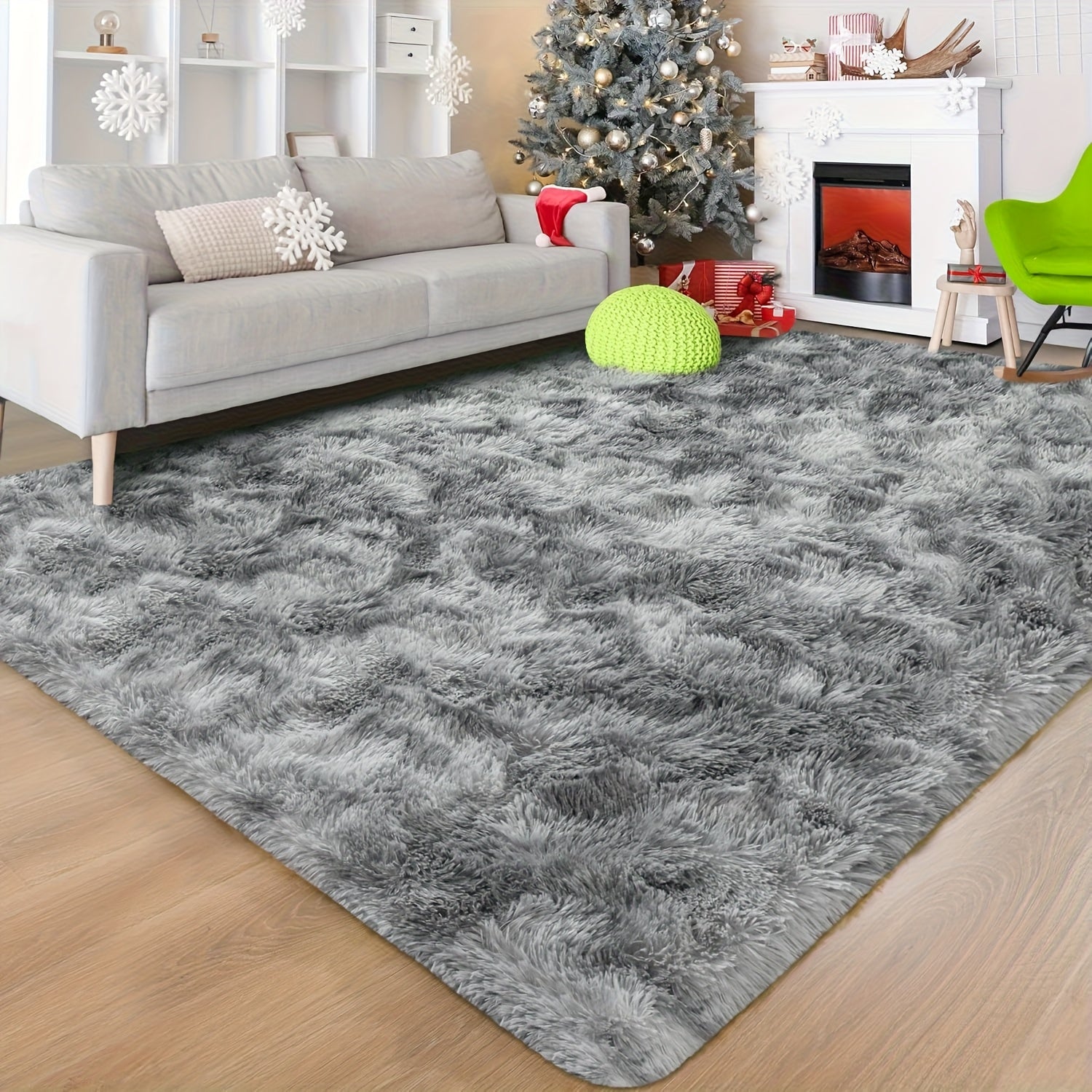 Shaggy Area Rug Soft Plush Fuzzy Carpet Non-Slip Tie-Dye Design for Bedroom Living Room Nursery Dorm ¡ª Pet Friendly Machine Washable Multiple Sizes & Colors