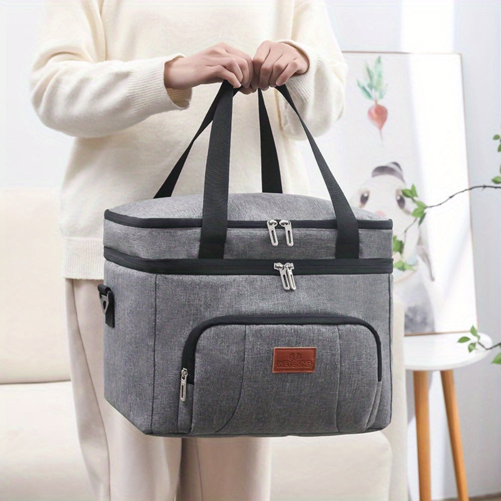 Insulated Lunch Bag Oxford Cloth Portable Food Bag Multipurpose Thermal Snack Bag for Work School Picnic Travel