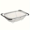 Stainless Steel Colander Expandable Fine Mesh Drain Basket Strainer for Vegetables Fruits Pasta Rice Kitchen Sink Washing Bowl Food Strainer
