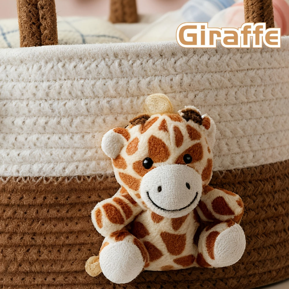 Cute Animal Woven Storage Basket ¨C Decorative Desktop Organizer for Remote Controls, Toys, Stationery & Small Items ¨C Bear, Bunny, Elephant & Giraffe Styles for Home, Nursery & Gift