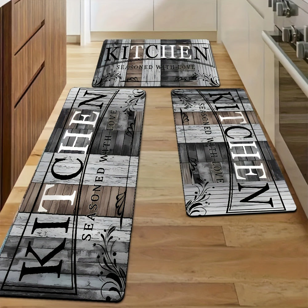 Diatomite Bath Mat Set 2 Piece - Diatom Mud Anti-Slip Floor Mat for Bathroom, Kitchen & Laundry Room | Fast Drying Machine Washable Non-Slip Diatomaceous Earth Mat | Absorbent Bathroom Rug Set