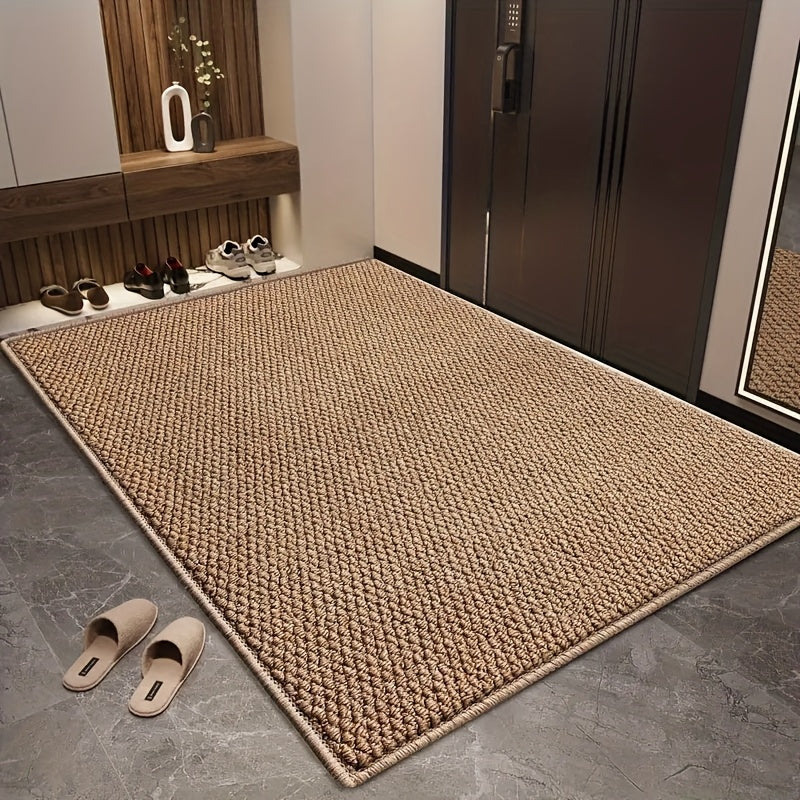 Cat Scratch Resistant Bath Mat Non-Slip Absorbent Entryway Rug Imitation Sisal Floor Mat for Bathroom Doorway Mud Sand Removal Easy Clean 31.5x47.24 inch