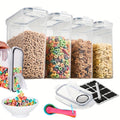 Airtight Food Storage Containers 4pcs 1.06gal Extra Large - BPA-Free Plastic Cereal Containers with Clip Lid for Pantry Organization Bulk Dry Food Sugar Kitchen