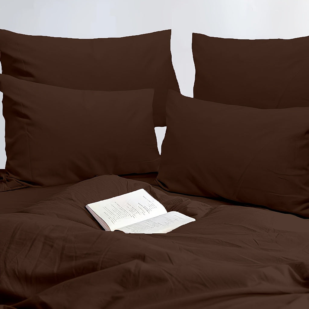 Microfiber Pillowcases Set of 4 ¨C Soft Brushed 90GSM Wrinkle-Resistant Envelope Closure Pillow Covers, Queen & King Size, Multiple Colors, Breathable Polyester Pillow Cases for Bedroom Hotel