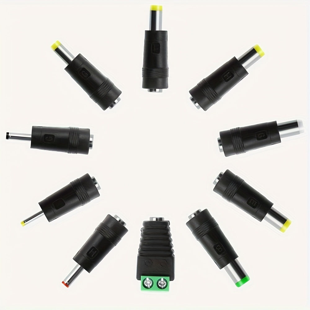12V 2A AC DC Power Supply Adapter 11-in-1 with 10 Tips 100-240V 50-60Hz Universal DC Transformer for LED Light CCTV Camera Router BT Speaker GPS Webcam 4.9ft Cord