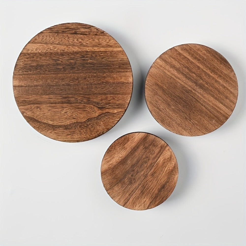 Wooden Display Risers Set of 3 ¨C Rustic Farmhouse Cake Stand Pedestals for Kitchen Counter, Home Decor, Christmas & Holiday Table Centerpiece Organizer