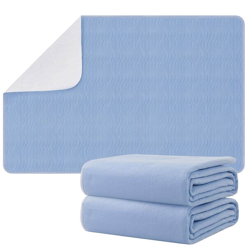 Washable Waterproof Bed Pads 2 Pack - Heavy Absorbency Reusable Incontinence Mattress Protector for Adults, Elderly & Pets | Bed, Sofa, Chair