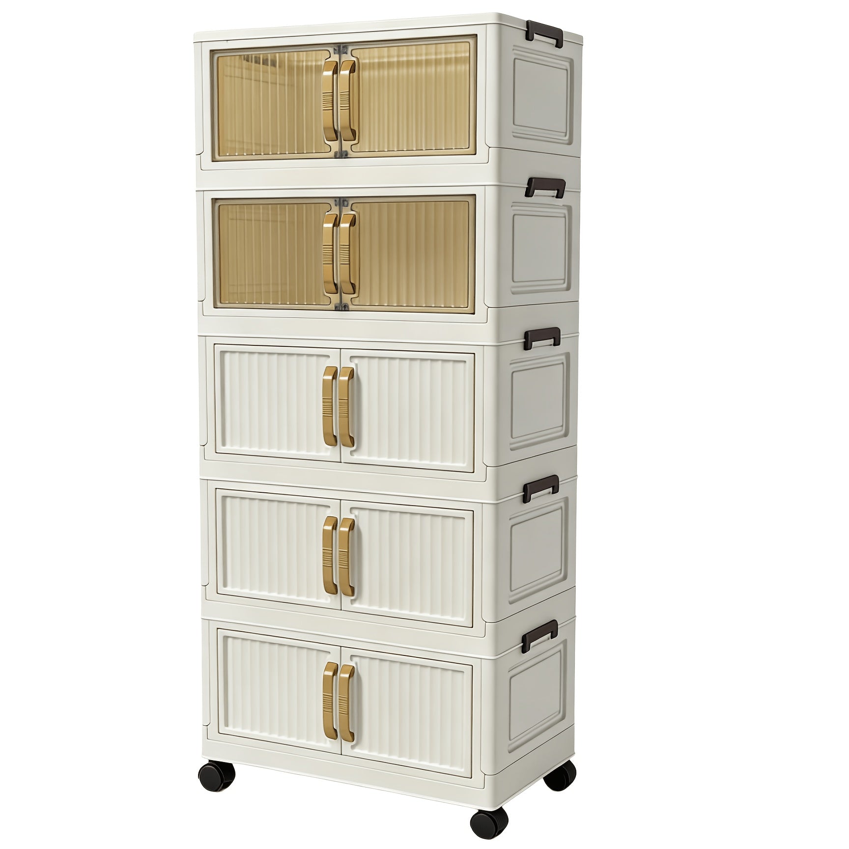 Shoe Cabinet Entryway Organizer ¨C Multi-Functional Foldable Storage Cabinet 3/5 Tier Large Capacity | Space-Saving Closet Organizer for Entrance, Corridor, Bedroom & Living Room | Sturdy & Easy Setup