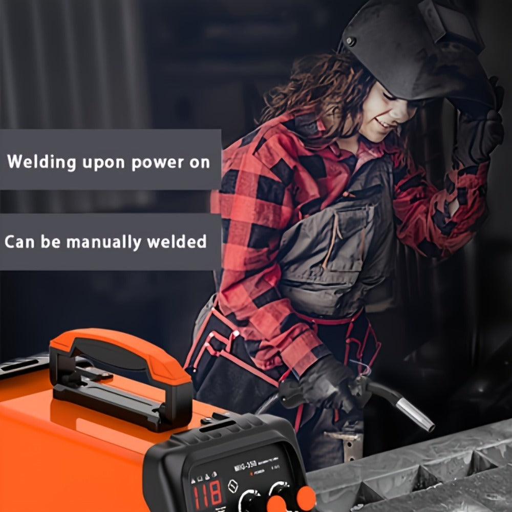 MIG Welder 3-in-1 Welding Machine 110V 105A Gasless MIG Stick ARC Portable Welder Kit with Rubber Case ¨C Complete Starter Set with Welding Wire Rods Mask Gloves for Beginners Home Industrial Repair