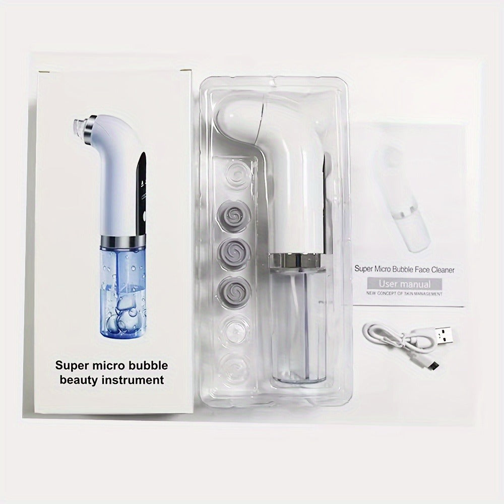 Pore Vacuum Blackhead Remover ¨C 6 Interchangeable Heads & 3 Suction Levels, USB Rechargeable Electric Pore Cleaner, Visible Deep Cleansing Facial Extractor for Men & Women, All Skin Types