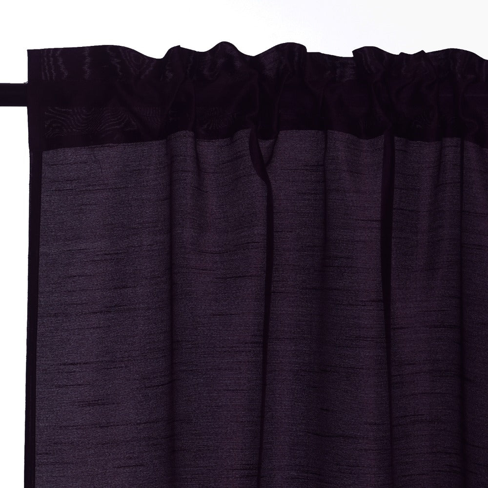 Kitchen Curtains 3 Panels Faux Silk Sheer Tier and Valance Set Rod Pocket 2 Tiers 26x36 inch + Valance 52x14 inch for Kitchen Bathroom Window Drapes