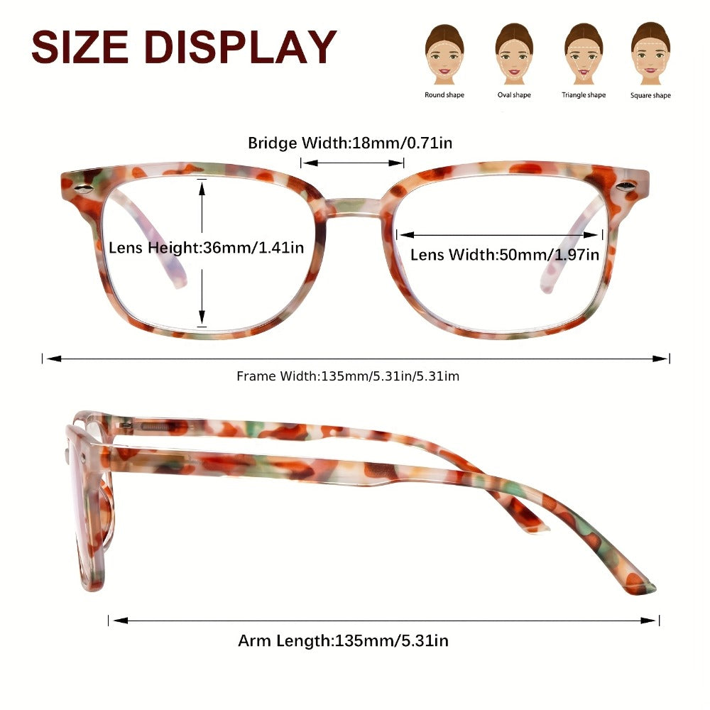 Blue Light Blocking Reading Glasses for Women 5-Pack ¨C Stylish Computer Readers with Spring Hinges, Anti-Blue Light Lenses, Multiple Strengths 1.0¨C4.0x, Multicolor