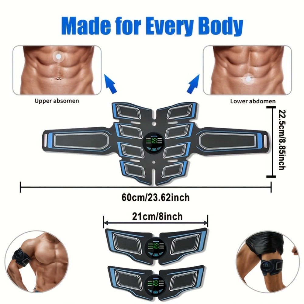 EMS Ab Muscle Training Band ¨C Whole Body Electric Muscle Stimulator Belt for Abdominal Toning, Passive Workout During Reading, Watching TV & Housework