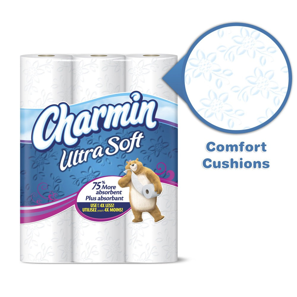 Charmin Ultra Soft Toilet Paper Mega Roll - 2-Ply 200 Sheets per Roll, Soft & Strong Bath Tissue, Available in Mega, Double, 16ct, 30ct, 328ct Bulk Pack Options for Home, Office & Commercial Use